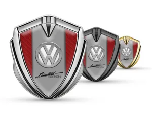 VW Badge Fender Disegno Corse Emblema Lucido